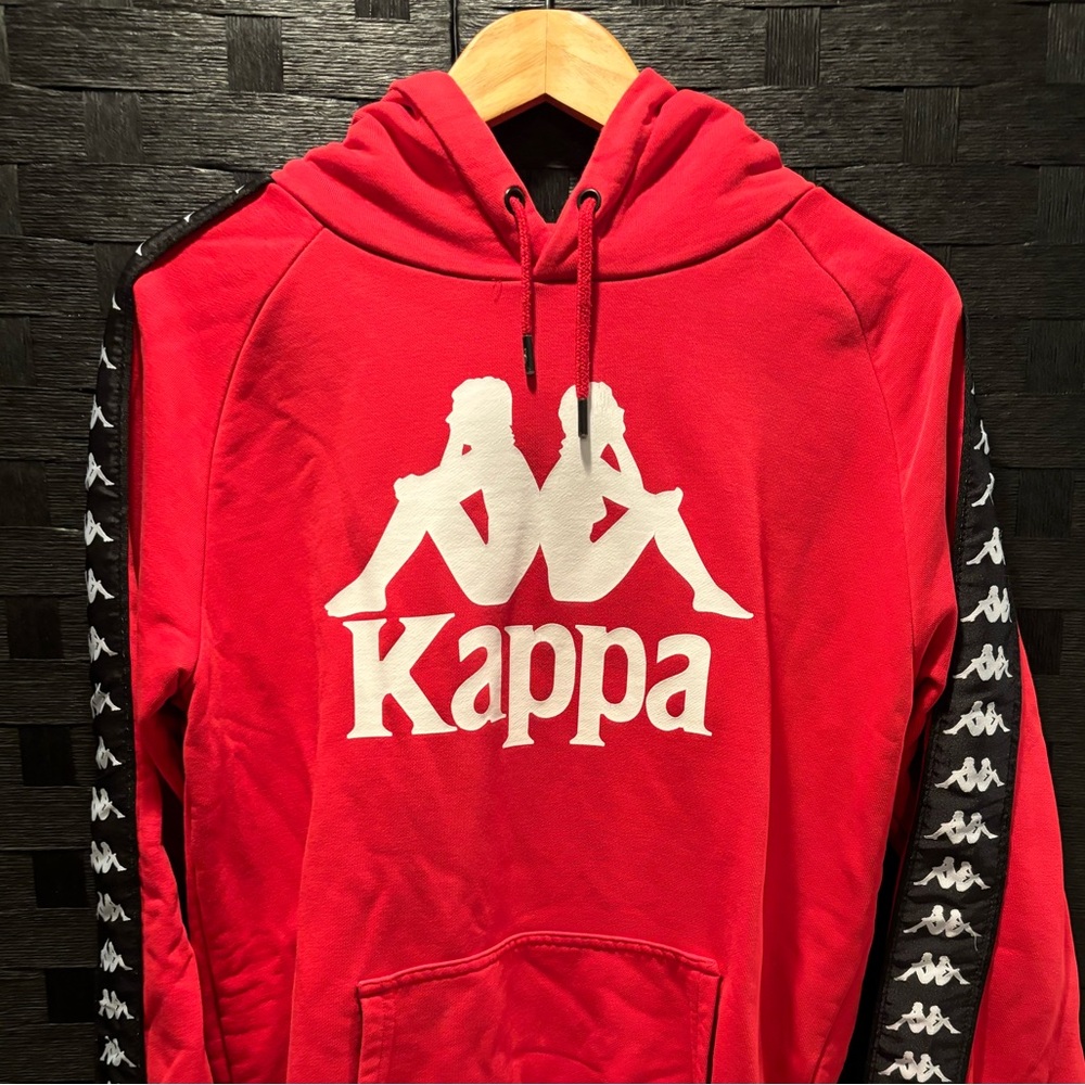 Kappa Red Hoodie with logo sleeves